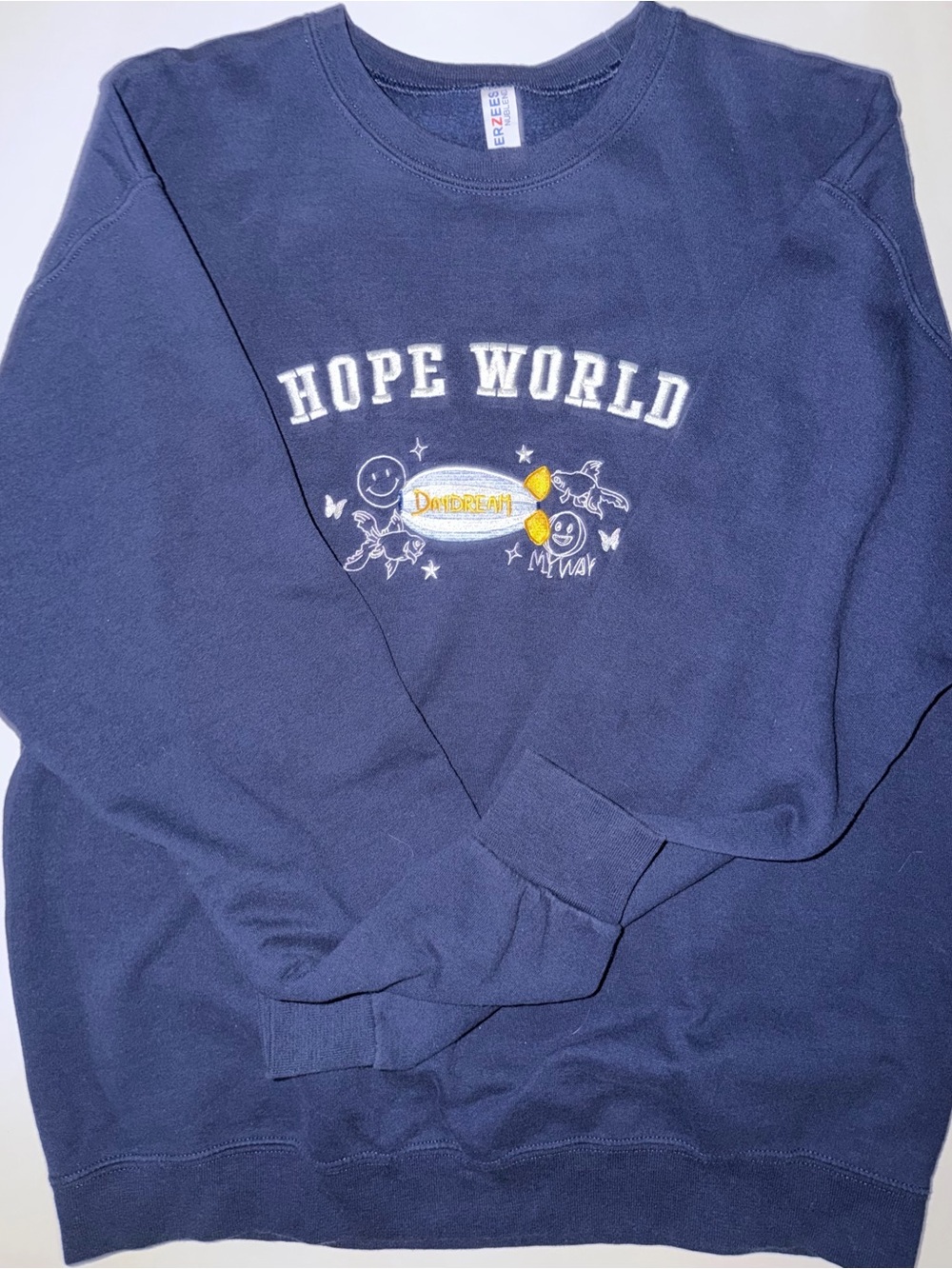 Hope World Navy Crewneck Sweatshirt - Unbranded